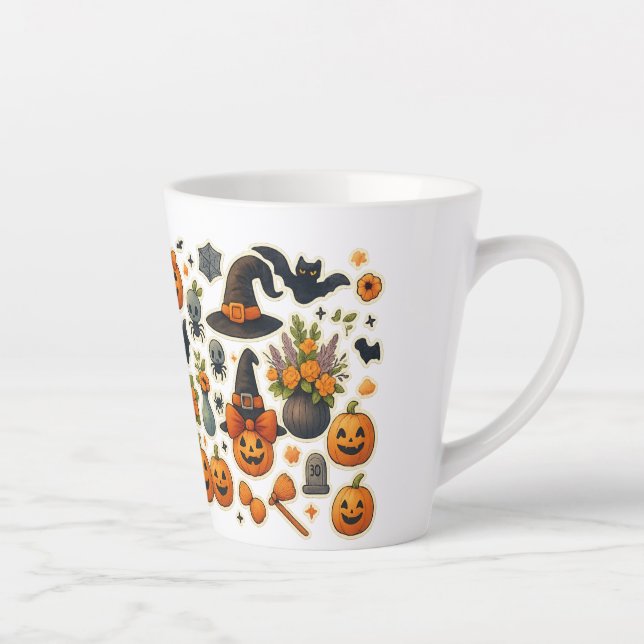 Citrouille Automne Feuilles Automne Mug (Droite)