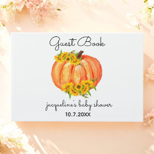 Citrouille Baby shower Automne Livre d'or