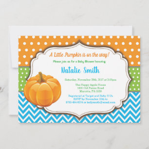 Citrouille Baby shower Invitation Automne Automne