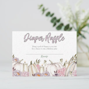 Citrouille Baby shower rose Déchets Carte Raffle