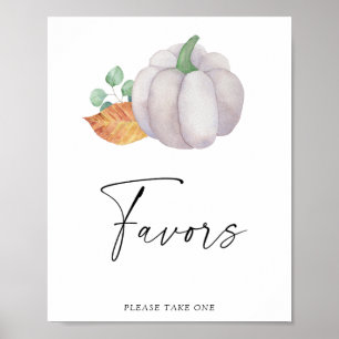 Citrouille blanc - Affiche des faveurs