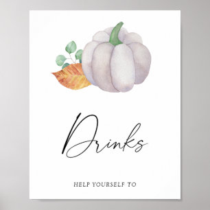 Citrouille blanc - Poster des boissons