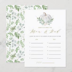 Citrouille blanc Quel âge la carte mère et papa