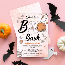 Citrouille Boo Halloween Bash Party invitation