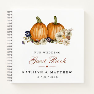 Citrouille botanique Rustic Autumn Mariage Livre d