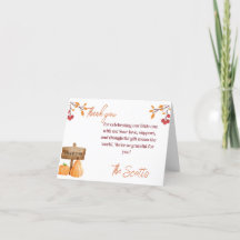 citrouille carte de remerciements