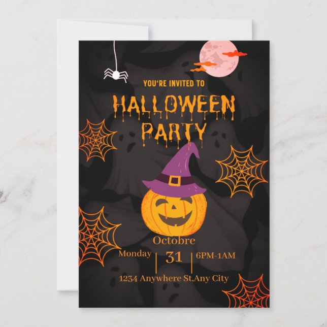 Citrouille Cure Halloween party Invitation (Devant)