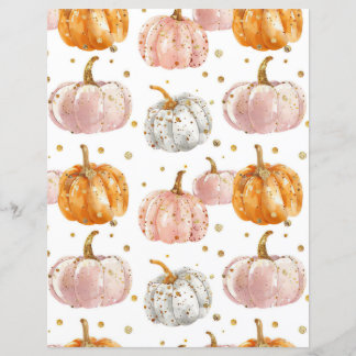 citrouille d'aquarelle chute papier motif