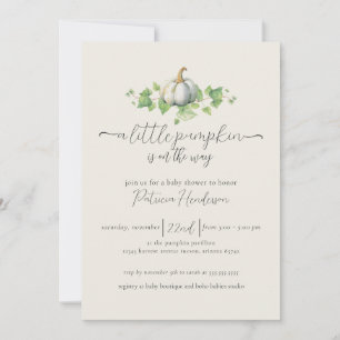 Citrouille d'automne Baby shower genre Invitation 