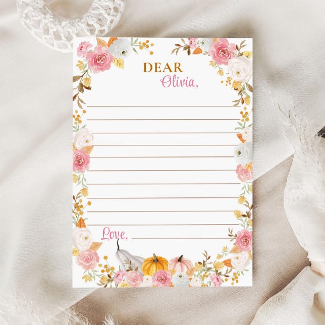 Citrouille d'automne Carte de message de note de t (Créateur téléchargé)