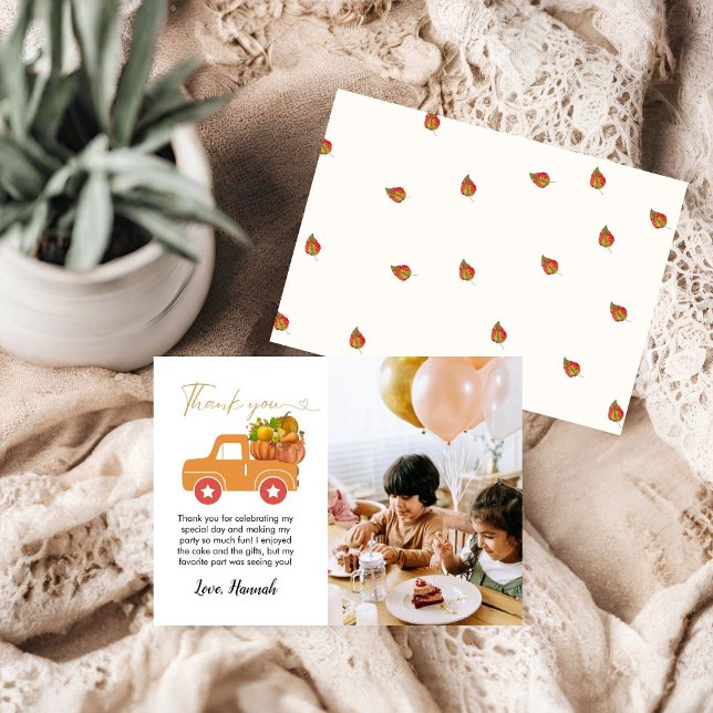 Citrouille d'automne carte de remerciements d'anni (Créateur téléchargé)