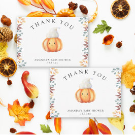 Citrouille d'automne en casquette - merci