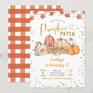 Citrouille d'automne Patch Invitation d'anniversai