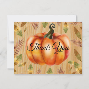 Citrouille d'automne russe Orange Carte de remerci