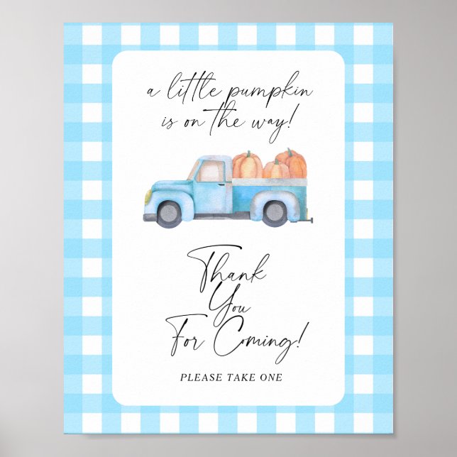 Citrouille de camion - Merci pour venir Poster (Devant)