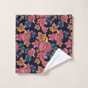 Citrouille de la marine automnale Feuilles Motif d