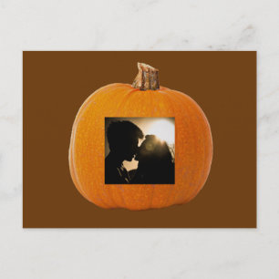 Citrouille d'Halloween avec photo de carte postale