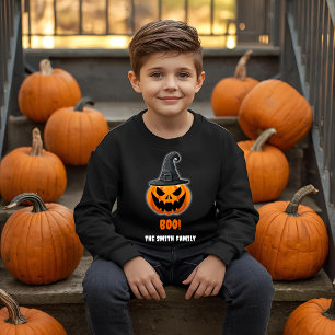 Citrouille d'Halloween “BOO!” – Nom personnalisé