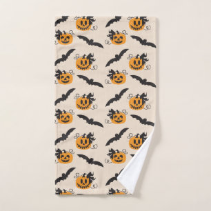 Citrouille D'Halloween Et Motif De Bataille Orange