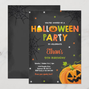 Citrouille d'Halloween Invitation Spooktacular