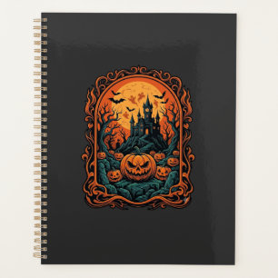 Citrouille d'Halloween Maison Hantée Pleine Lune C