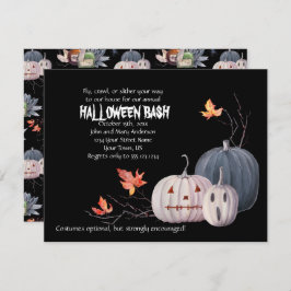 Citrouille effrayant Invitation de fête d'Hallowee