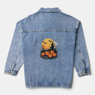Citrouille éffrayant Patch - Retro Halloween Tee