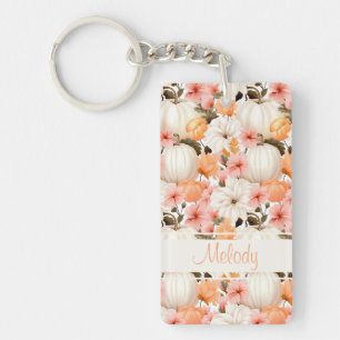 Citrouille élégant et fleurs tombent motif