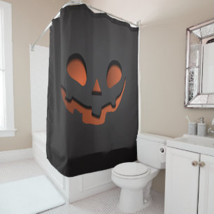 Citrouille Face Halloween rideau de douche à thème