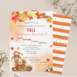 Citrouille Fall Festival Watercolor Invitation