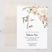 Citrouille Fall in Love Baby shower Invitation
