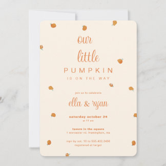 Citrouille : Invitation à une Baby Shower