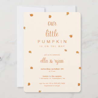 Citrouille : Invitation à une Baby Shower