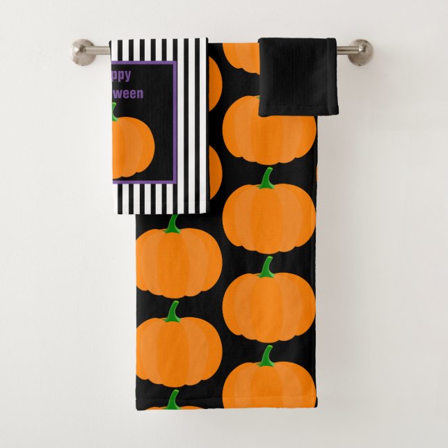 Citrouille moderne Halloween Décoratif 3 pièces (En situation)