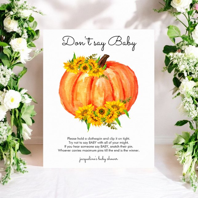 Citrouille ne pas dire Baby Game Poster (Créateur téléchargé)