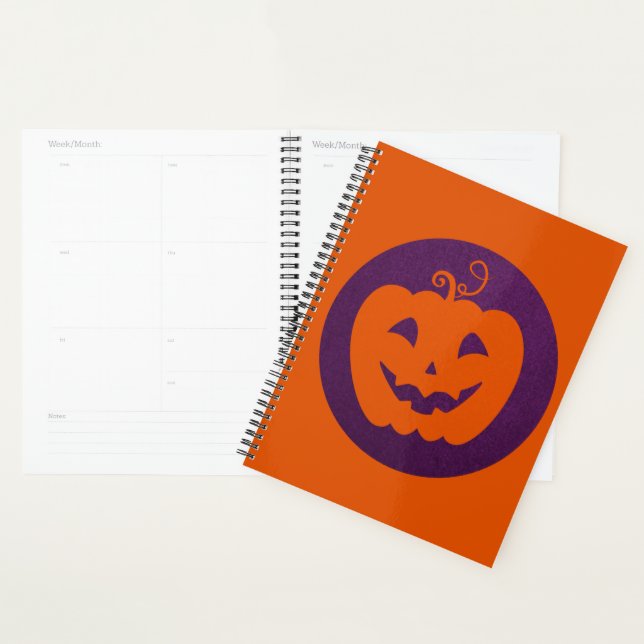 Citrouille orange d'Halloween sur Arrière - plan v (Devant avec enveloppe)