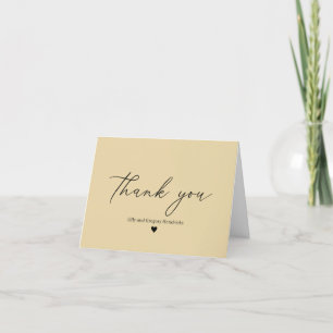 Citrouille Orange Heart Mariage Carte de remerciem