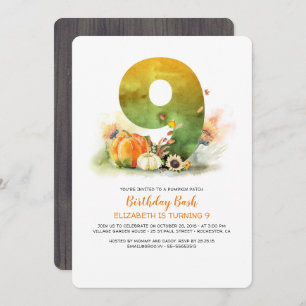 Citrouille Patch Anniversaire Bash Fall Invitation
