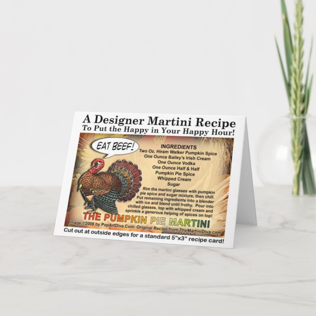 CITROUILLE PIE THANKSGIVING COCKTAIL RECEPE CARTE (Devant)