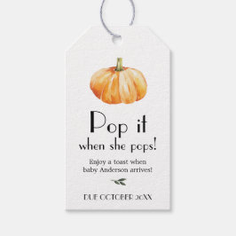 Citrouille Pop it quand elle Pop Étiquette de vin