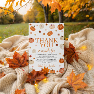 Citrouille Premier anniversaire Carte de remerciem