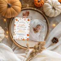 Citrouille Premier anniversaire Invitation photo