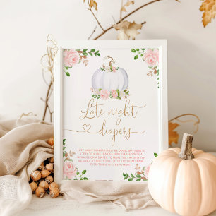 Citrouille rose vif Late night couches jeu Poster