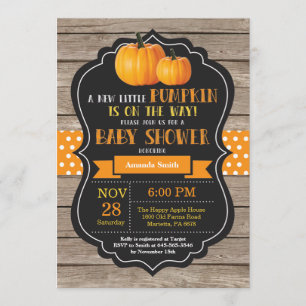 Citrouille russe Carte d'invitation Baby shower Wo