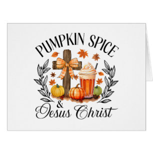 Citrouille Spice Et Jésus Christ Cross Citrouille