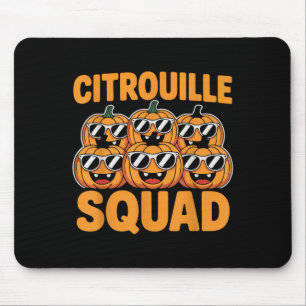 Citrouille Squad Cool Pumpkin Funny Halloween Desi Mousepad