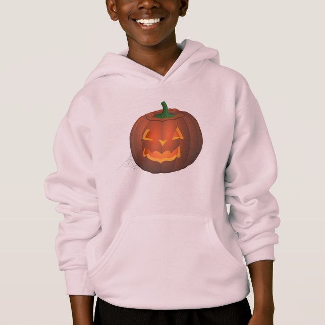Citrouille Sweat - shirt à capuche d'Halloween Jac (Devant)