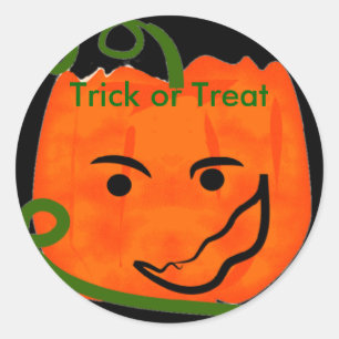 Citrouille, Trick ou Treat, autocollants