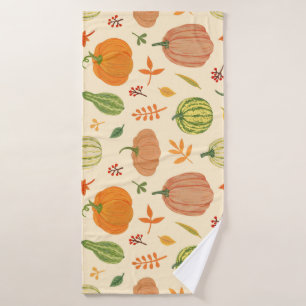 Citrouille vert et orange, motif sans soudure.