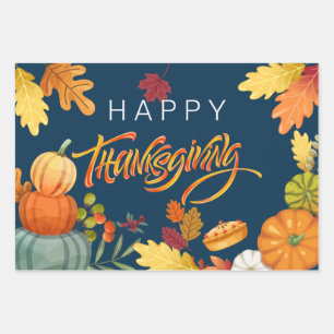 Citrouilles bons thanksgivings, baies et Feuilles